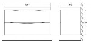 Тумба под раковину BelBagno подвесная 100x53см Rovere Grigio MARINO-1000-2C-SO-RG-P