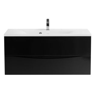 База под раковину BelBagno подвесная с двумя выкатными ящиками, Nero Lucido, 1100x450x500, MARINO-1100-2C-SO-NL-P черный глянцевый