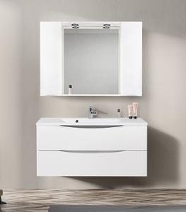 Зеркальный шкаф BelBagno с подсветкой 120x75см Bianco Lucido MARINO-SPC-1200/750-2A-BL-P
