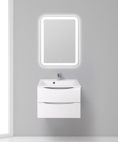 Тумба под раковину BelBagno подвесная 65x53см Bianco Lucido MARINO-650-2C-SO-BL-P