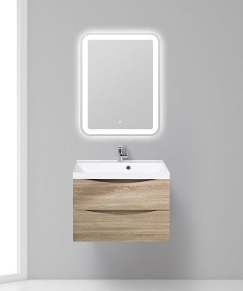 Тумба под раковину BelBagno подвесная 70x55см Rovere Bianco MARINO-700-2C-SO-WO-P