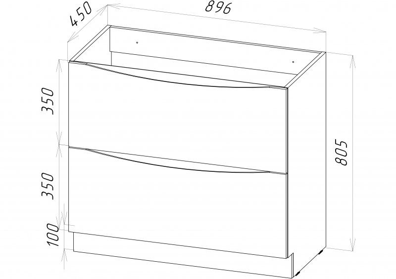 Тумба под раковину BelBagno напольная 90x85см Bianco Lucido MARINO-900-2C-PIA-BL-P