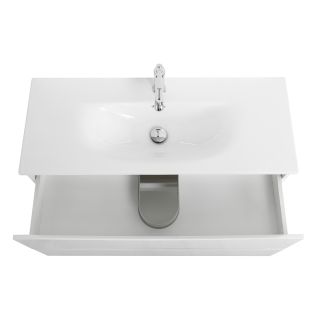 База под раковину BelBagno подвесная с двумя выкатными ящиками, Bianco Lucido, 996x390x500, MARINO-CER-MINI-1000-2C-SO-BL-P белый глянцевый