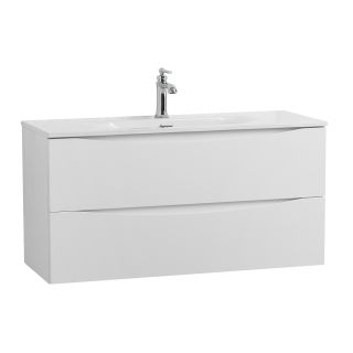 База под раковину BelBagno подвесная с двумя выкатными ящиками, Bianco Lucido, 996x390x500, MARINO-CER-MINI-1000-2C-SO-BL-P белый глянцевый