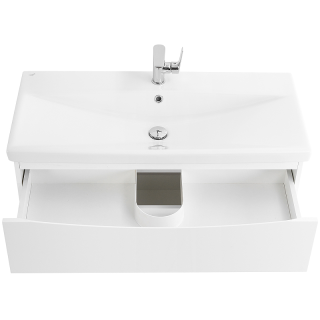 База под раковину BelBagno подвесная с двумя выкатными ящиками, Bianco Opaco, 996x390x500, MARINO-CER-MINI-1000-2C-SO-BO-P белый матовый