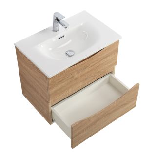 База под раковину BelBagno подвесная с двумя выкатными ящиками, Rovere Bianco, 496x390x500, MARINO-CER-MINI-500-2C-SO-WO-P дуб светлый