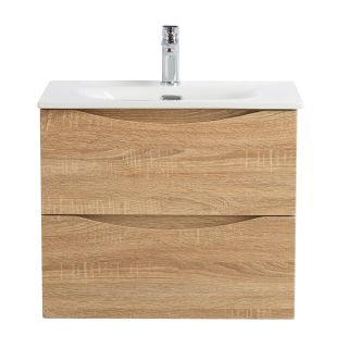 База под раковину BelBagno подвесная с двумя выкатными ящиками, Rovere Bianco, 496x390x500, MARINO-CER-MINI-500-2C-SO-WO-P дуб светлый