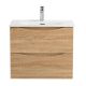 База под раковину BelBagno подвесная с двумя выкатными ящиками, Rovere Bianco, 496x390x500, MARINO-CER-MINI-500-2C-SO-WO-P дуб светлый