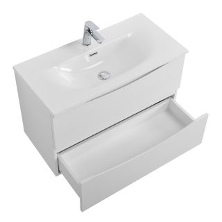 База под раковину BelBagno подвесная с двумя выкатными ящиками, Bianco Opaco, 696x390x500, MARINO-CER-MINI-700-2C-SO-BO-P белый матовый