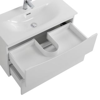 База под раковину BelBagno подвесная с двумя выкатными ящиками, Bianco Opaco, 696x390x500, MARINO-CER-MINI-700-2C-SO-BO-P белый матовый