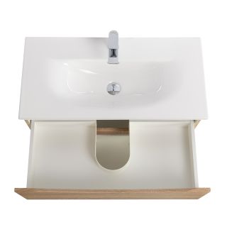 База под раковину BelBagno подвесная с двумя выкатными ящиками, Rovere Bianco, 796x390x500, MARINO-CER-MINI-800-2C-SO-WO-P дуб светлый