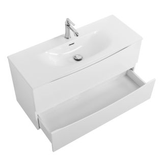 База под раковину BelBagno подвесная с двумя выкатными ящиками, Bianco Opaco, 896x390x500, MARINO-CER-MINI-900-2C-SO-BO-P белый матовый