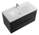 База под раковину BelBagno подвесная с двумя выкатными ящиками, Nero Lucido, 996x457x500, MARINO-CER-N-1000-2C-SO-NL-P черный глянец