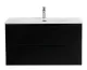 База под раковину BelBagno подвесная с двумя выкатными ящиками, Nero Lucido, 996x457x500, MARINO-CER-N-1000-2C-SO-NL-P черный глянец