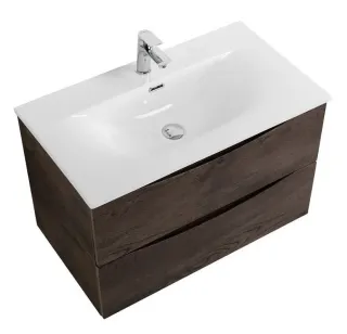 База под раковину BelBagno подвесная с двумя выкатными ящиками, Rovere Nature Grigio, 996x457x500, MARINO-CER-N-1000-2C-SO-RNG-P дуб натуральный серый