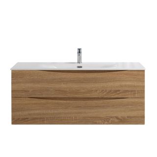 База под раковину BelBagno подвесная с двумя выкатными ящиками, Rovere Bianco, 1196x460x500, MARINO-CER-N-1200-2C-SO-WO-P дуб светлый