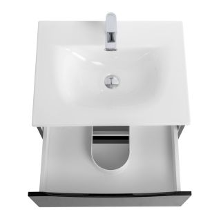 База под раковину BelBagno подвесная с двумя выкатными ящ. Nero Lucido 596x455x500, MARINO-CER-N-600-2C-SO-NL-P черный глянцевый