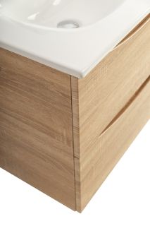 База под раковину BelBagno подвесная с двумя выкатными ящиками, Rovere Bianco, 596x455x500, MARINO-CER-N-600-2C-SO-WO-P дуб светлый