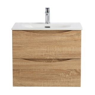 База под раковину BelBagno подвесная с двумя выкатными ящиками, Rovere Bianco, 596x455x500, MARINO-CER-N-600-2C-SO-WO-P дуб светлый