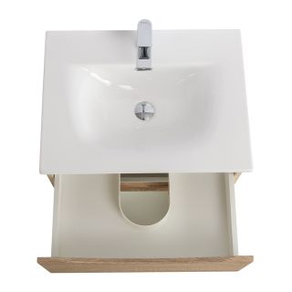 База под раковину BelBagno подвесная с двумя выкатными ящиками, Rovere Bianco, 696x455x500, MARINO-CER-N-700-2C-SO-WO-P дуб светлый