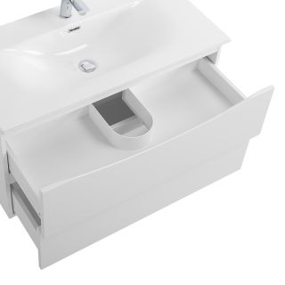 База под раковину BelBagno подвесная с двумя выкатными ящиками, Bianco Opaco, 796x455x500, MARINO-CER-N-800-2C-SO-BO-P белый матовый