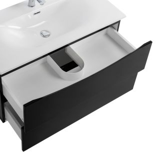 База под раковину BelBagno подвесная с двумя выкатными ящиками, Nero Lucido, 796x455x500, MARINO-CER-N-800-2C-SO-NL-P черный глянцевый