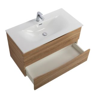 База под раковину BelBagno подвесная с двумя выкатными ящиками, Rovere Bianco, 796x455x500, MARINO-CER-N-800-2C-SO-WO-P дуб светлый