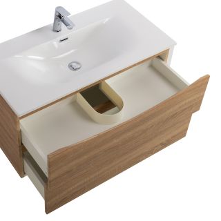 База под раковину BelBagno подвесная с двумя выкатными ящиками, Rovere Bianco, 796x455x500, MARINO-CER-N-800-2C-SO-WO-P дуб светлый