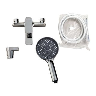 Смеситель BelBagno для ванны и душа в комплекте с ручным душем, шлангом и держателем, хром MARINO-VASM-CRM