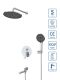 Смеситель BelBagno встраиваемый, верхний душ, ручной душ со шлангом, штуцер с держателем),хром MARINO-VDSET-CRM