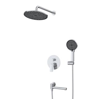 Смеситель BelBagno встраиваемый, верхний душ, ручной душ со шлангом, штуцер с держателем),хром MARINO-VDSET-CRM