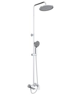 Душевая стойка BelBagno со смесителем и изливом, хром MARINO-VSCM-CRM