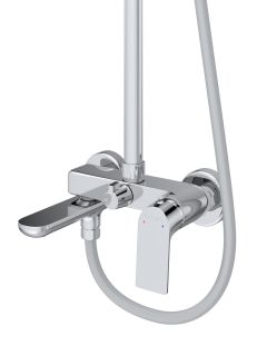 Душевая стойка BelBagno со смесителем и изливом, хром MARINO-VSCM-CRM