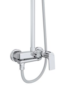 Душевая стойка BelBagno со смесителем и изливом, хром MARINO-VSCM-CRM