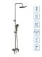 Душевая стойка BelBagno со смесителем и изливом, оружейная сталь MARINO-VSCM-GM