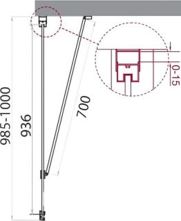 Боковая панель BelBagno MARMI-100-FIX-C-Cr серебристый