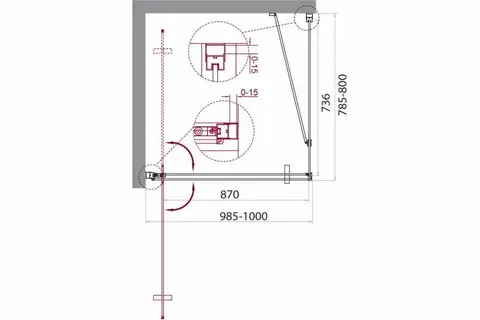 Душевой уголок BelBagno MARMI-A-1-100-C-Cr хром Душевой уголок BelBagno MARMI-A-1-100-C-Cr хром