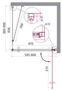 Душевой уголок BelBagno прямоугольный хром MARMI-AH-1-60/90-C-Cr Душевой уголок BelBagno прямоугольный хром MARMI-AH-1-60/90-C-Cr