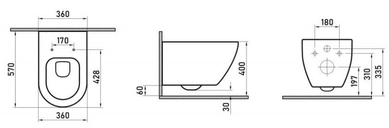 Комплект Berges 4в1 043214: инсталляция NOVUM525 кнопка D7 белая/хром унитаз Mascon Rimless сиденье Toma Slim SO