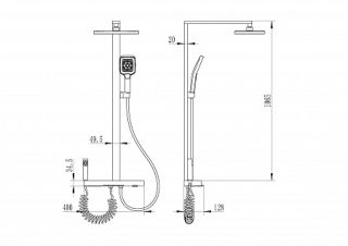 Душевая стойка Ceruttispa NANNI