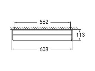 Полотенцедержатель двойной 60см, хром Cezares CZR-F-8911