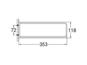 Полотенцедержатель двойной 35x12см, хром Cezares CZR-F-8915