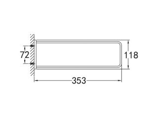Полотенцедержатель двойной 35x12см, хром Cezares CZR-F-8915