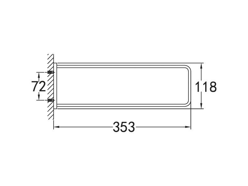 Полотенцедержатель двойной 35x12см, хром Cezares CZR-F-8915