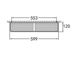 Полка 60x12см, хром Cezares CZR-F-8917