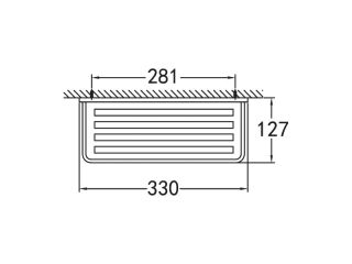 Полка 33x12см, хром Cezares CZR-F-8917A