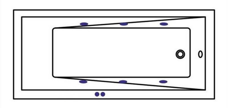 Гидромассажная ванна Whitecross Wave 0101.150070.100.SOFT.BR 150x70см Soft бронза