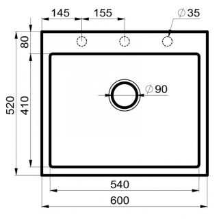 Мойка для кухни Milacio Murcia 60 Cuarzo MC.77013 серый металлик