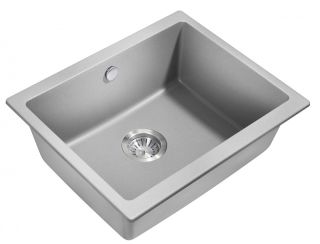 Мойка для кухни Milacio Leon 55 Cuarzo MC.77083 серый металлик