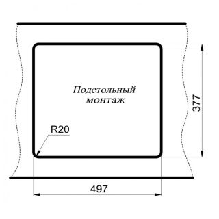 Мойка для кухни Milacio Leon 55 Cuarzo MC.77083 серый металлик
